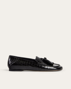 Drew Tassels, Black Croco Drew Loafer dear-frances 