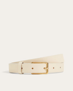 Attilio Narrow Belt, Crema Leather Belt dear-frances 