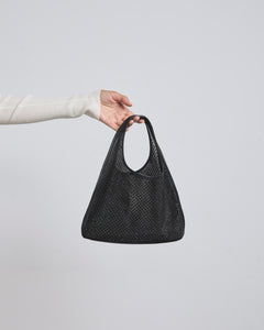 Small Mesh Sacchetto, Black Crystal Handbags dear-frances 