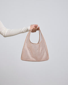 Small Mesh Sacchetto, Nude Crystal Handbags dear-frances 