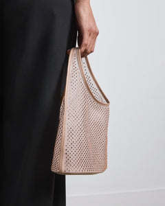 Small Mesh Sacchetto, Nude Crystal Handbags dear-frances 
